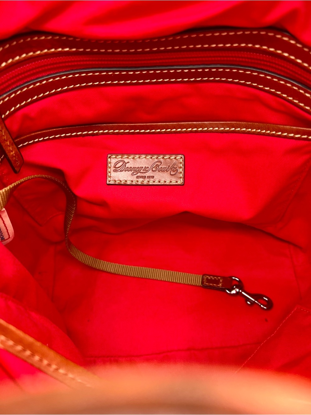 Dooney & Bourke Suede Drawstring purse bucket bag navy blue - Picture 6 of 15